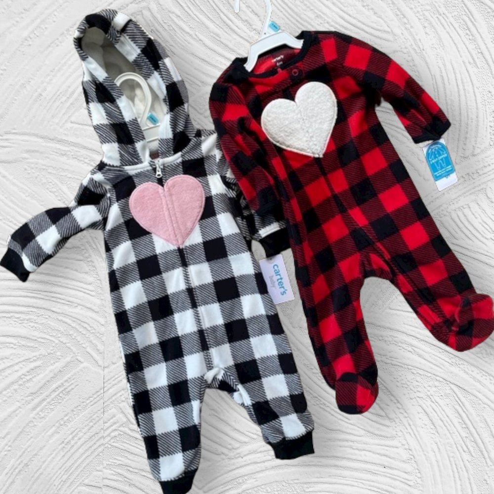 (Bundle) Carter’s baby Fleece Jumpsuits - Picture 1 of 8